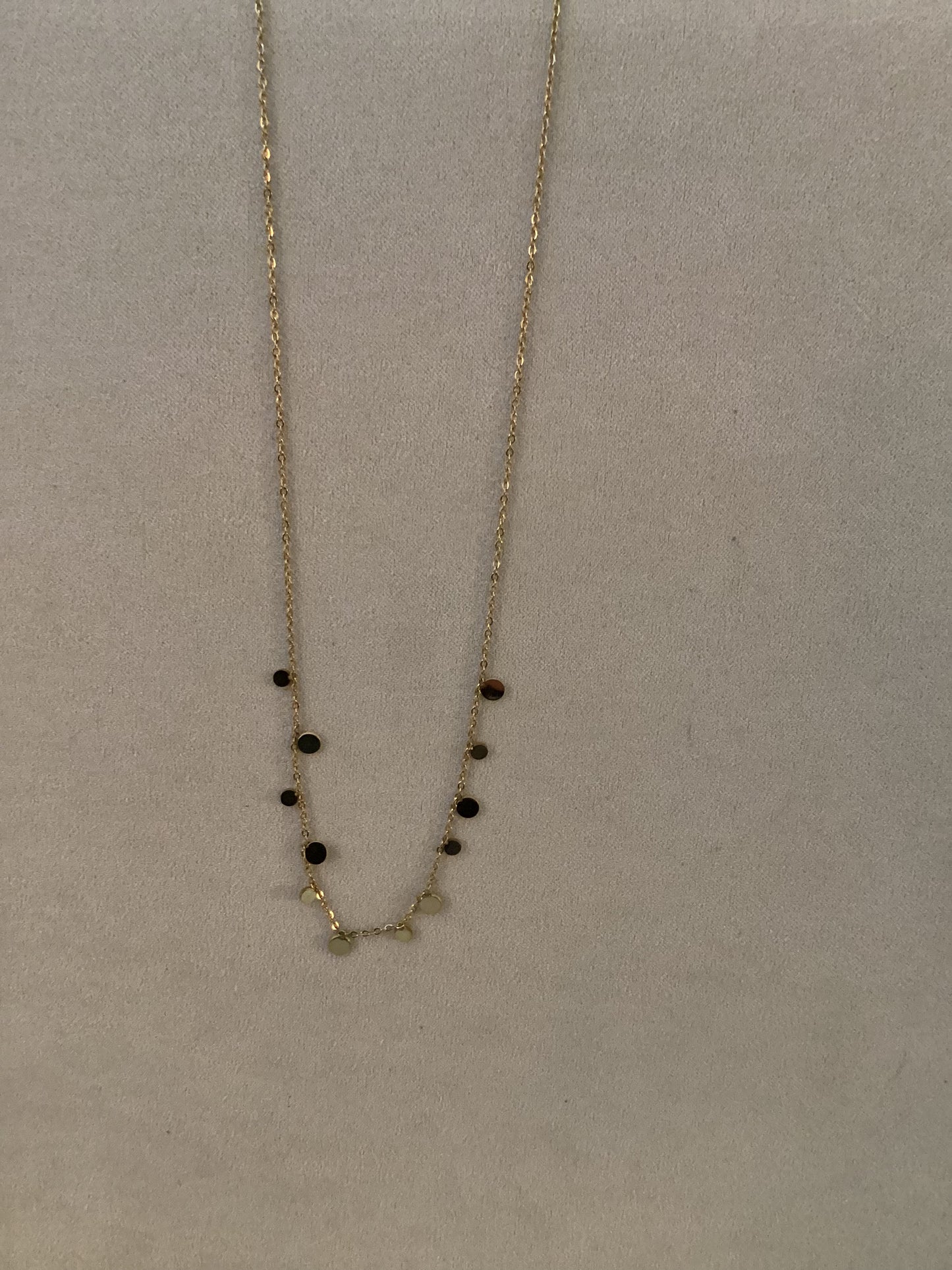 18k gold plate confetti necklace