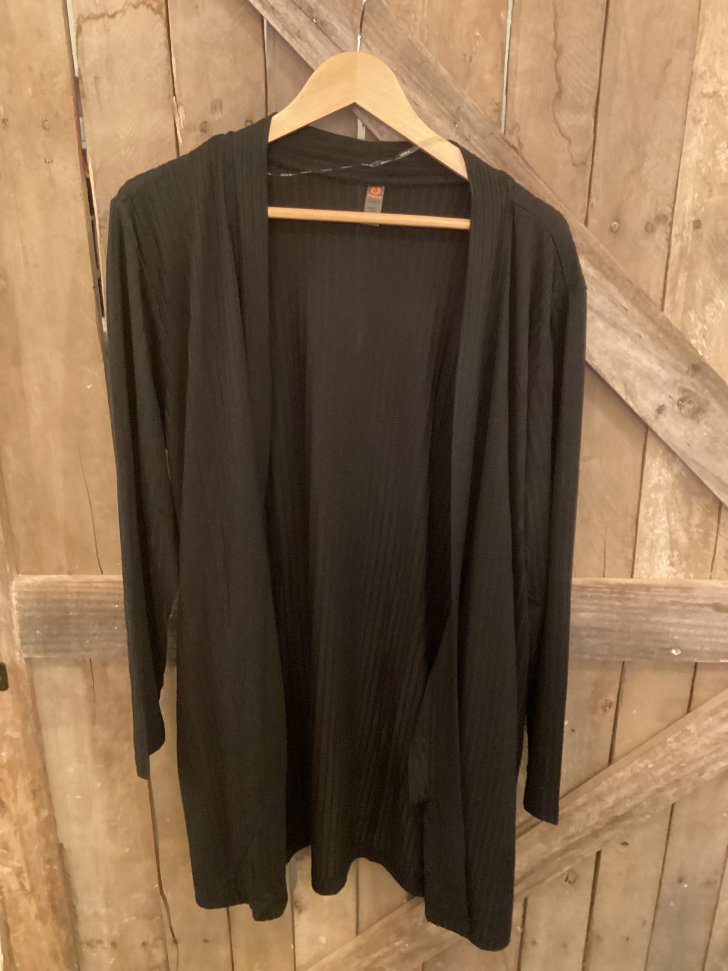 Soft ribbed long line cardigan