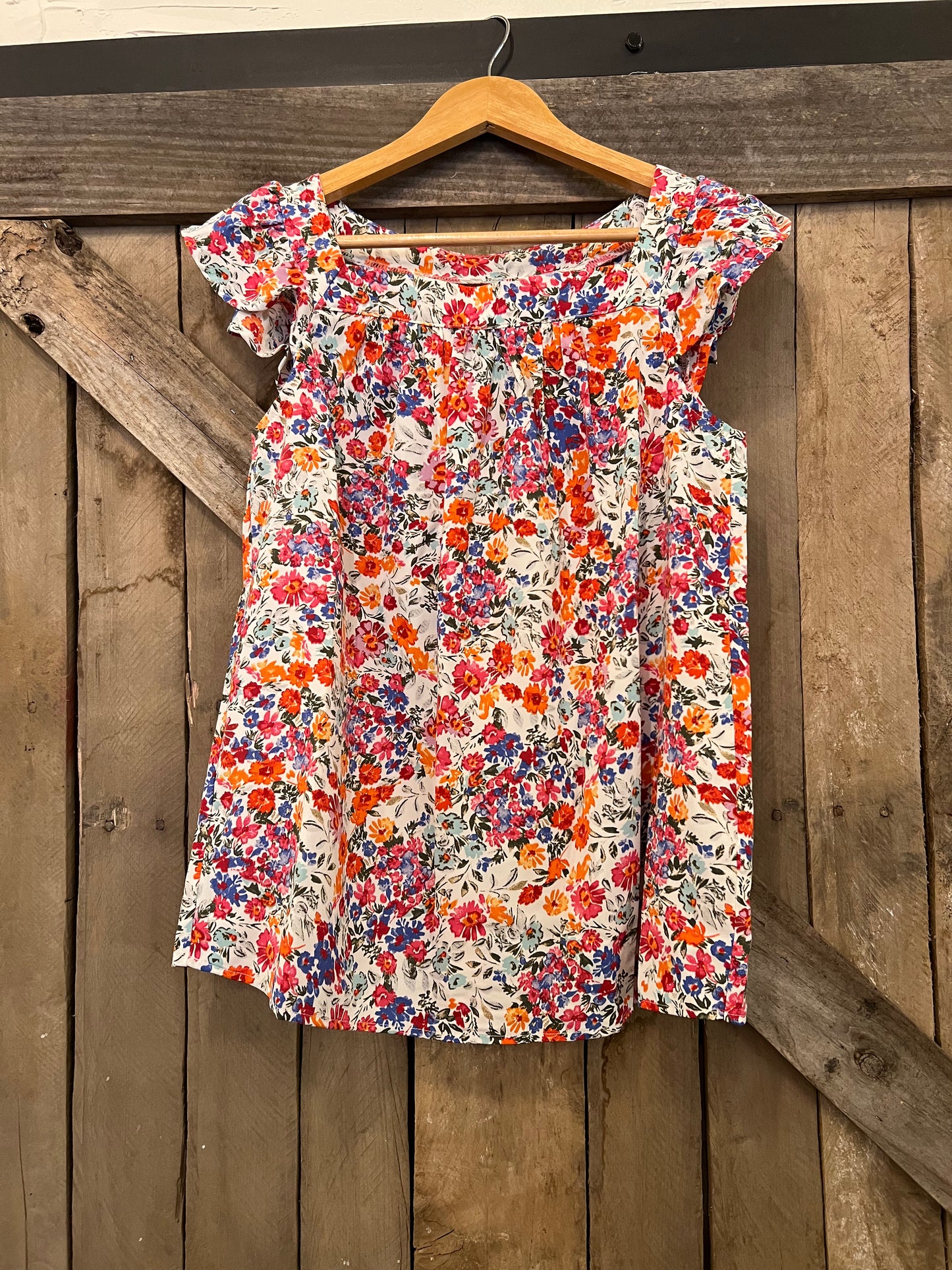 Floral Square Neck Tank