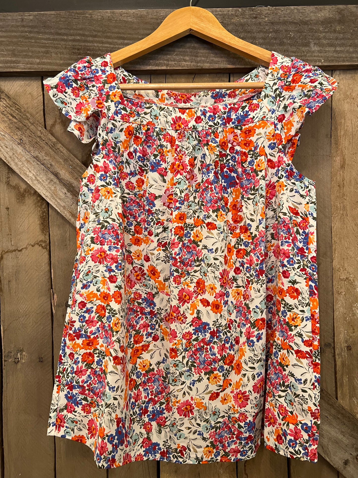 Floral Square Neck Tank