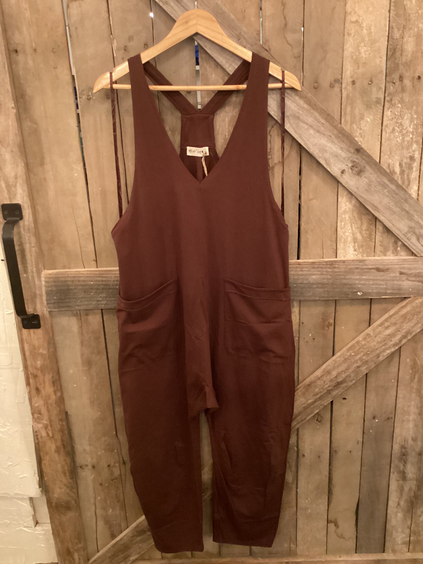 Chocolate cotton jumpsuit