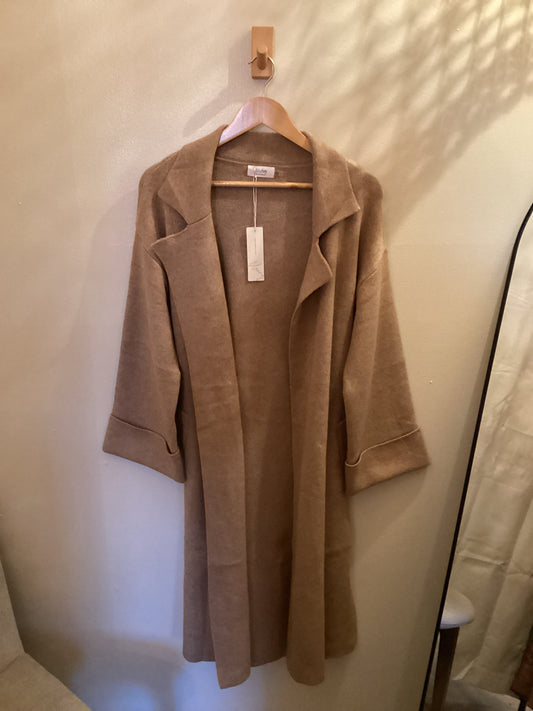 Luxe sweater trench coat