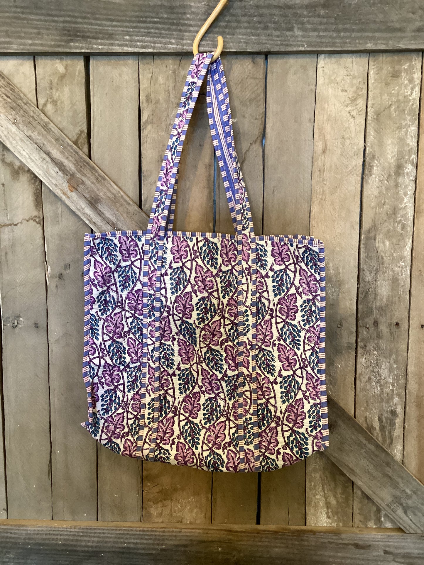 Quilted Indian tote bag