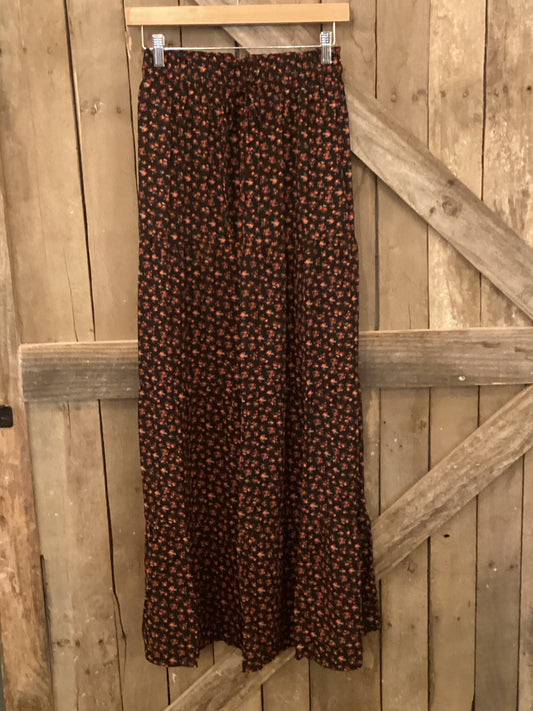 Floral print maxi skirt